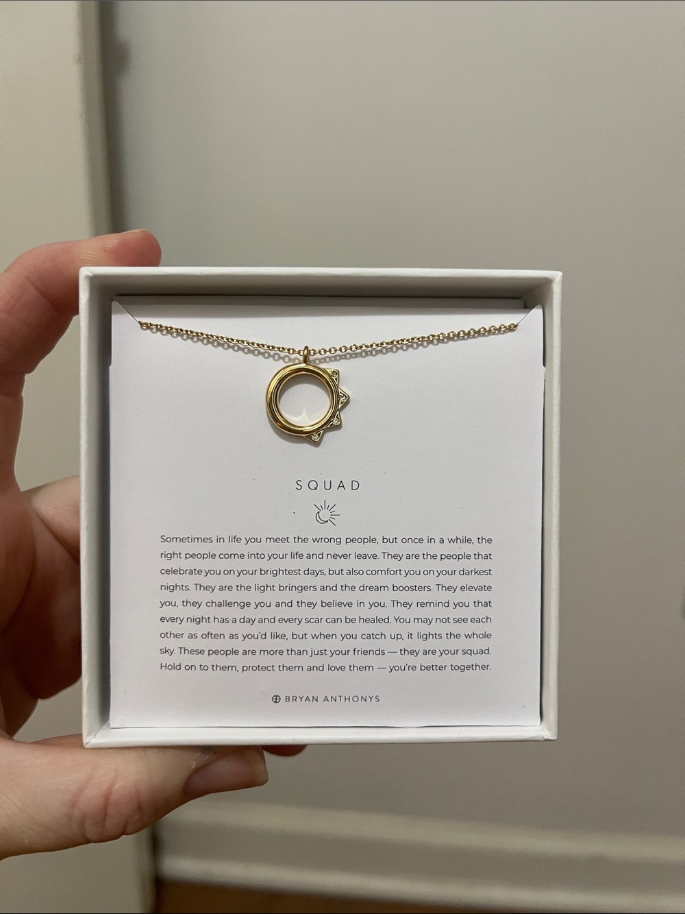 Bryan Anthonys Gold Sun Ring Necklace